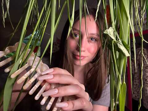 ASMR Your hair is grass | Hairdresser role play | Cutting your Bangs