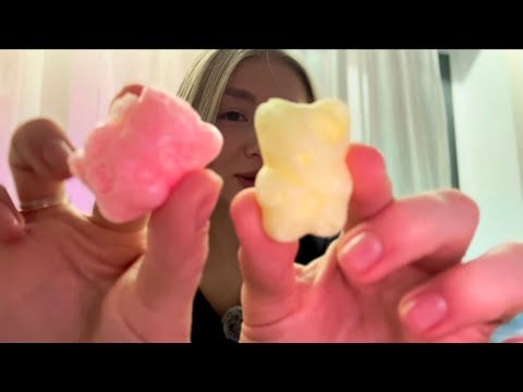 ASMR eating frozen marmalade bears🧸Eating 😝 Mouth sounds ✨  Crunch asmr 🧸
