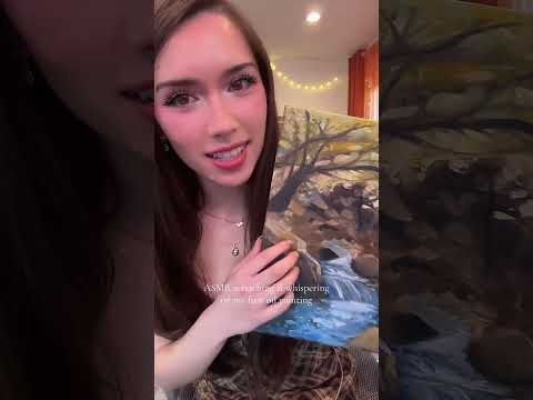 #ASMR scratching & whispering on my first oil painting 🎨 should i make this a series?