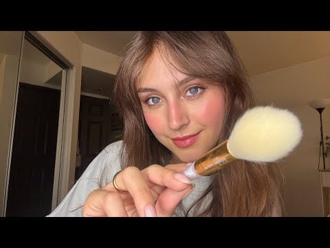 Lofi ASMR ~ Doing Your Makeup (gum chewing, personal attention, lid sounds, camera touching)