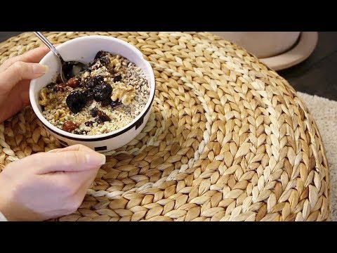 ASMR Whisper Eating Sounds | Oatmeal Breakfast