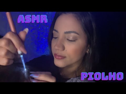 ASMR CATANDO PIOLHO/LEINHA ASMR
