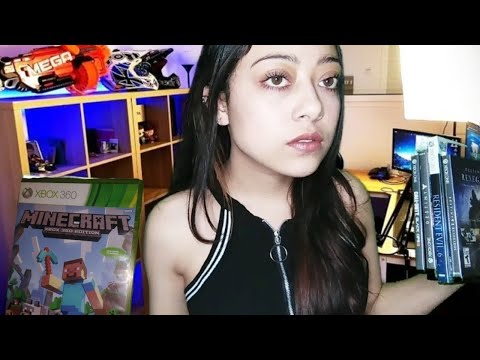 ASMR / TU NOVIA ORGANIZA TUS VIDEOJUEGOS 🖤🎮