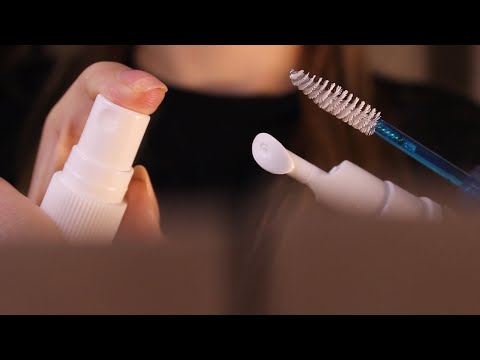 ASMR Eye Cleaning & Lash Care 🦋 First person visual triggers + layered sounds (no talking)