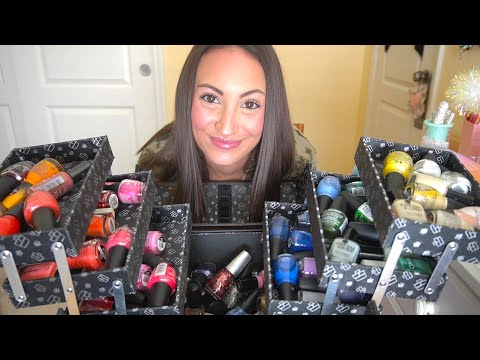 ASMR Rummaging Through My Nail Polish Collection ★