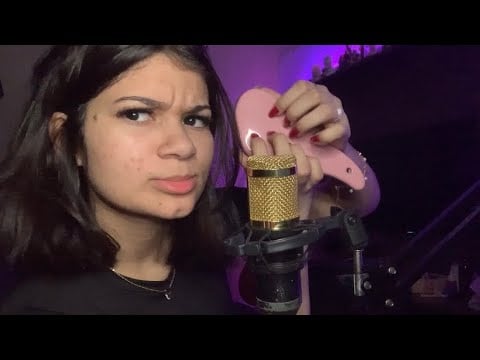 ASMR - tapping com SONS DE BOCA AGRESSIVO 👄 