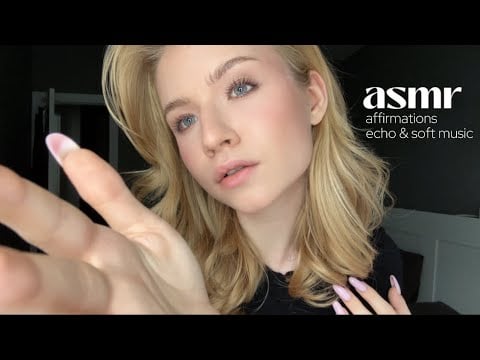 ASMR Gentle Affirmations for Deep Relaxation After a Long Day | Mic Brushing, Echo, Soft Music