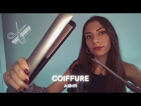 ASMR FRANCAIS `| ROLEPLAY COIFFURE | CHUCHOTEMENT | (LISSEUR, CISEAU, SPRAY)