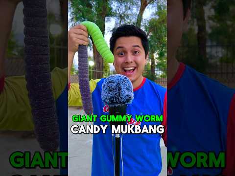 GIANT SOUR Gummy Worm Goodness 🪱 | #ASMR