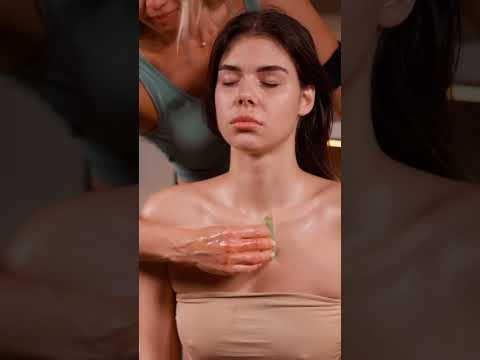 Gentle relaxing asmr neck and face guasha massage for Lisa #asmrmassage
