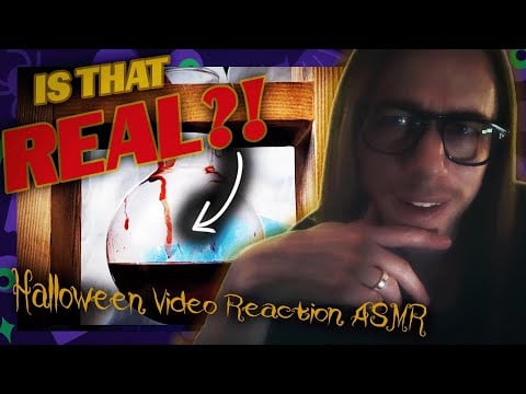 Reacting to YOUR Horror ASMR Videos (I was 💀!) | Reaction Youtuber ASMR Halloween Roleplay
