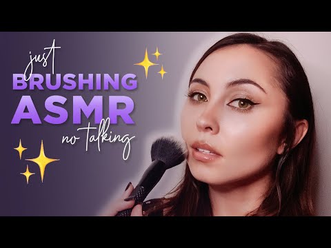 NO TALKING, JUST BRUSHING! ASMR - face, lens, mic brushing