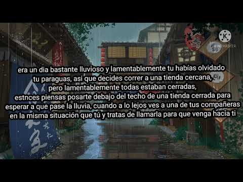 //ASMR// tu compañera y tu esperando bajo la lluvia *e-eres lindo* 🌸