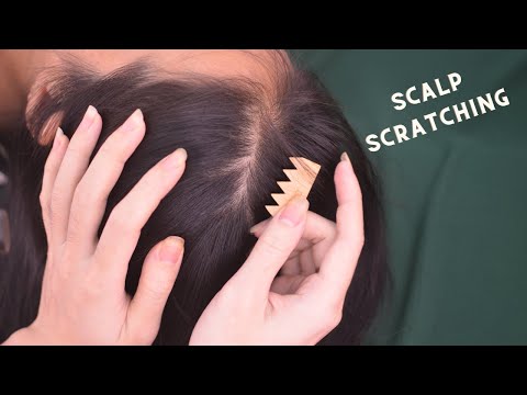 ASMR Hair Play, Hair Parting On Real Person With Breathing, Snoring Sounds For Stress Relief