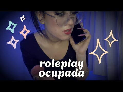 Ejecutiva ~multitasking~ te maquilla mientras habla por tel (roleplay)