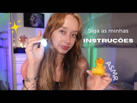 ASMR SIGA AS MINHAS INSTRUÇÕES | Irei cansar os seus olhos 🥱😴