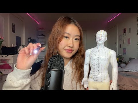 ASMR personal attention, positive affirmations, acupuncture doll massage, mic gripping (claris cv)