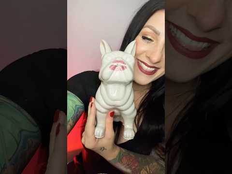 ASMR Porcelain Bulldog Tracing & Tapping….and a SMOOCH! 😘🐶 #asmr #tingles #asmrsounds