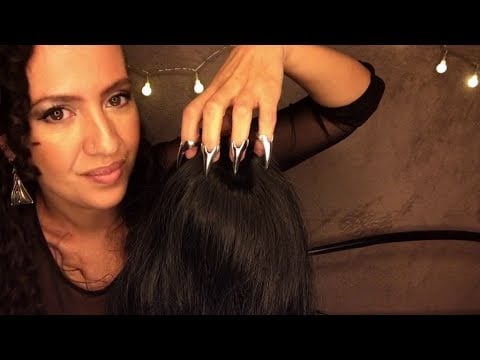 ❤️ ASMR MASSAGE CRÂNIEN Avec GRIFFES / claws scalp massage - roleplay