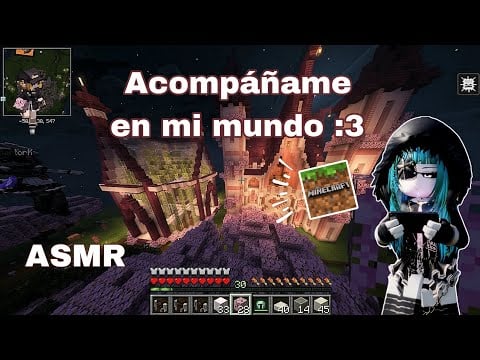 Asmr muy liko mientras me acompañas a construir en mi mundito :3 | Minecraft Gameplay ♡