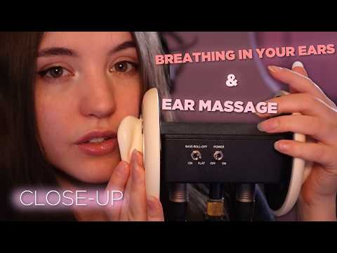 1 HOUR ASMR Close Up Ear Massage and Breathing NO ADS