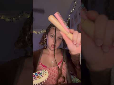 wooden hair play! #woodasmr #relax #tingles #woodsounds