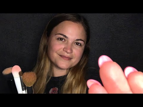 [ASMR] Face Brushing + Face Touching For Sleep & Relaxation (Whisper)