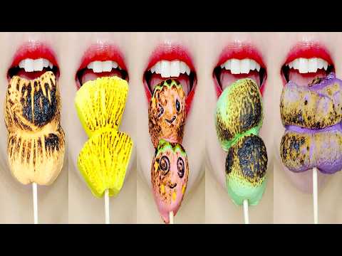 SUB) ASMR 10 MINUTES EMOJI FOOD 😋🍲🍓 MUKBANG SATISFYING & RELAXING 10분 이모지 먹방 모음집 eating sounds