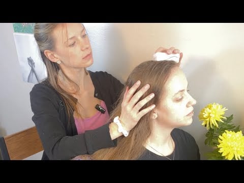 ASMR Scalp Hydration & Exfoliating Treatment | Realistic Hair & Scalp Care for Deep Relaxation