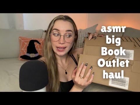 ASMR 📚Big Book Outlet Haul (tingly tapping and book update!)