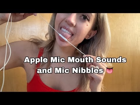 ASMR| Apple Mic Mouth Sounds, Mic Noms & Lens Tapping 