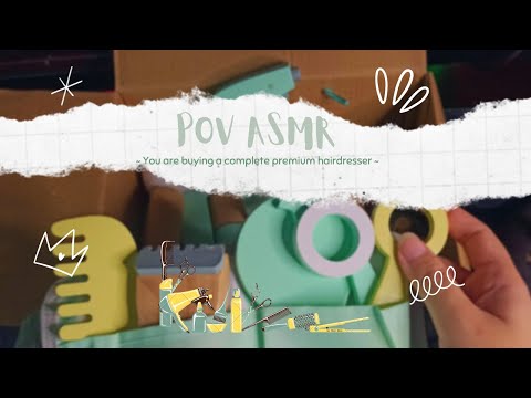 POV ASMR : You are Buying a Package of Complete Premium Hairdresser ✂️💇‍♀️ Tapping with Wooden Toys