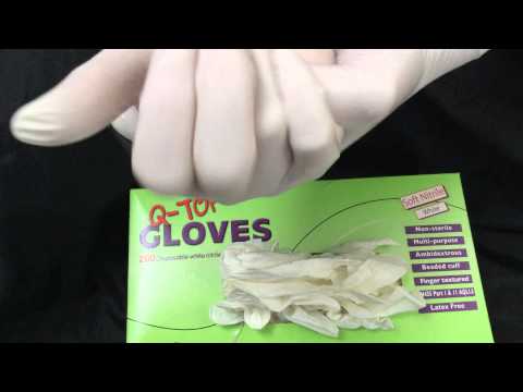 Nitrille Top Gloves layering with liquid soap [[ASMR]]