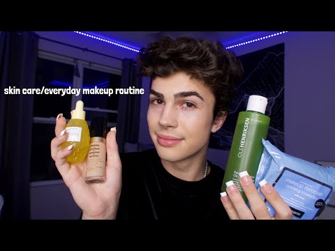 ASMR- Skin Care Routine + Everyday Makeup Look