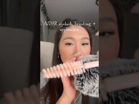 ASMR eyelash brushing time shhh close your eyes and relax 😴 #asmr #asmrbeauty