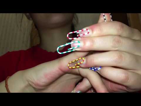 [ASMR] tapping with paper clip nails | rough/fast/aggressive | super tingly and relaxing