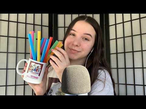 ASMR Straw Tapping (Whisper Ramble)