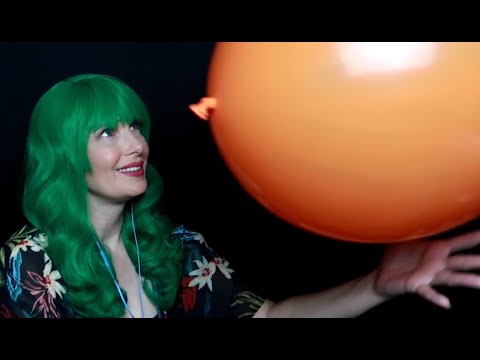 ASMR: Blowing up/Inflating/Tapping/Bouncing/Popping an Orange Punch Balloon (No Talking)