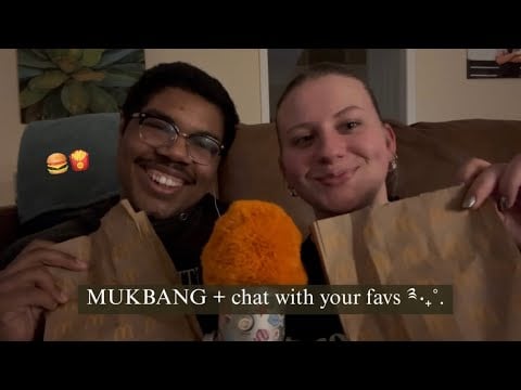 Friend tries ASMR: Mukbang edition! (Whispered ramble, mukbang, mouth sounds) Ibs is back! 🫱🏻‍🫲🏿