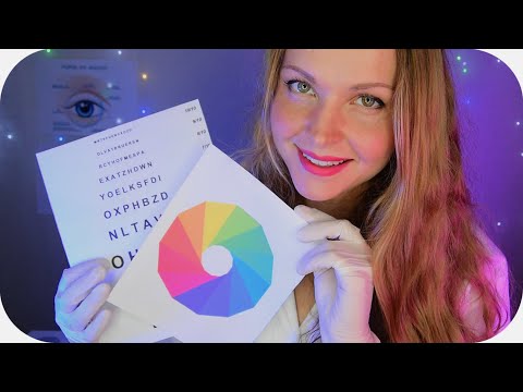 ASMR FRANÇAIS 🌙⭐ ROLEPLAY Ophtalmologue ( gants, lampe, visuels, bruits relaxants )