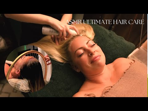 (ASMR NO TALKING) This incredible Headspa made my friend fall asleep! | Warm oils, massage & Suds! 💆