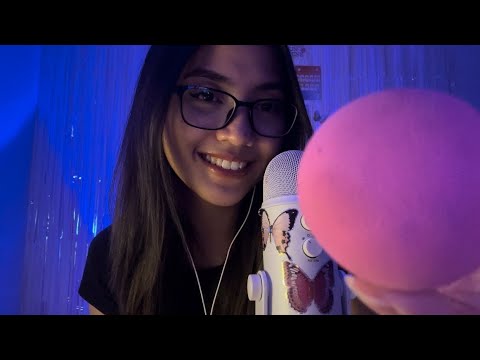 Live ASMR - x marks the spot, loofah, makeup, reading positive affirmation cards & more