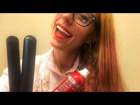 ASMR friend straightens and brushes your hair