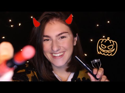 [ASMR] DOING YOUR HALLOWEEN MAKEUP ( ROLEPLAY) 🎃