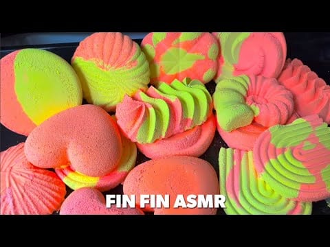 ASMR : 🧡Orange Yellow Neon Gym Chalk Crush💛#432