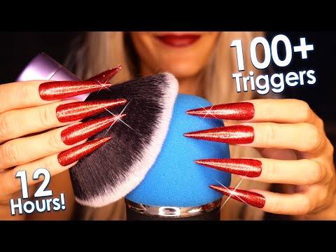 12 Hours ASMR 100+ Triggers 😴 DEEP SLEEP No Talking