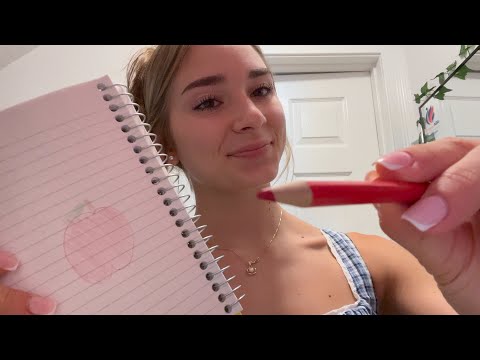 drawing on paper then onto you asmr! (fruit)