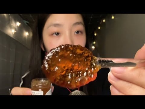 ”KC Sleeping Aid”  makes a variety of sounds from eating jam with a glass spoon asmr voice control