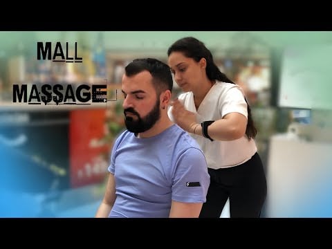 Chair massage for sleep,ASMR Lady Sedef massage