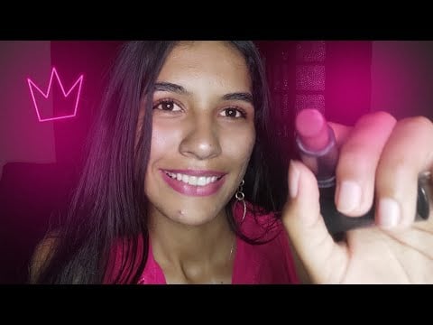 ASMR IRMÃ MAIS VELHA PATRICINHA TE MAQUIANDO, PORÉM VOCÊ É DO ROCK 👄